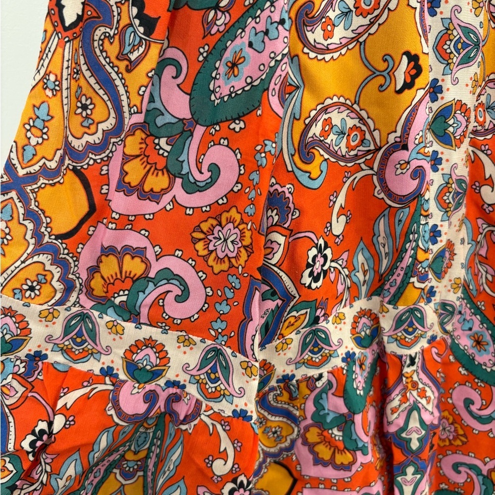 Shoshanna Paisley Floral Peasant Top Size Medium - Picture 15 of 15